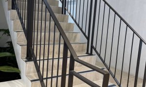 Handrail with vertical infill