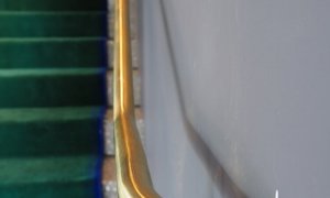 QT hotel brass handrail polished