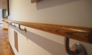 timber handrail internal aged care safety disabled access